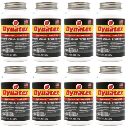 Dynatex Silicone Dielectric Paste 8 oz Tube - High Temp Vacuum & Water Resistant, Protects Electrical Connections, Non-Hardening (8-Pack)