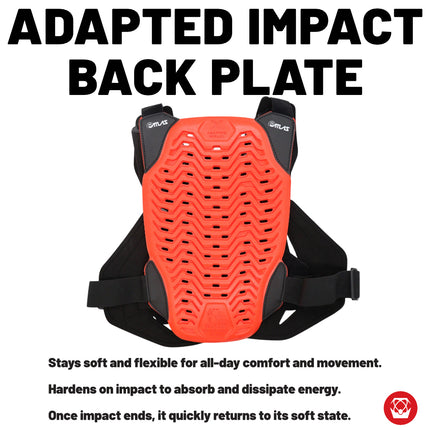 Atlas Charger Youth Hybrid Ai Chest & Back Protector - White - Adapted Impact Ai Technology Roost Guard - CE level 1: EN 1621-3 level 1 chest / EN 1621-2 Level 1 back - Youth MX Off-Road Body Armor