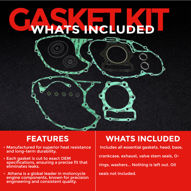 Athena P400210850520 Full Gasket Kit for Honda XL/XR 500 1979‑1982 – High‑Quality Engine Gasket Set for Reliable Dual‑Sport Rebuilds (Oil Seals Not Included)