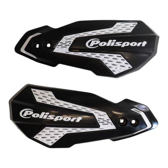 Polisport 8308200062 MX Flow Handguards for Yamaha YZ/YZF/WR 2026+ – Black/White – Pair of Performance Handguards with Durable Finish Perfect Factory Fit Impact Resistant