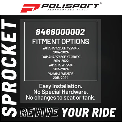 Polisport Front Sprocket Protector Guard Durable Impact Shield for KTM SX/XC/EXC/XCW 150-450 (2016-23), Husqvarna TC/TE/FC/FE 250-501 (2016-23), Mud-Resistant (Black)