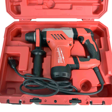 Milwaukee 1-1/8" SDS-Plus Rotary Hammer Kit – 8.0 AMP Corded Hammer Drill with Anti-Vibration Technology, Variable Speed, Hammer/Drill/Chisel Modes, Side Handle, Depth Rod, Carrying Case