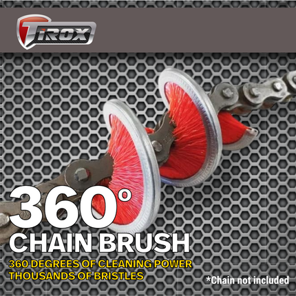 Tirox 360 Degree Chain Brush 803504 – Motorcycle Chain Cleaner Tool for O-Ring X-Ring Z-Ring Chains – Chemical Resistant Nylon Bristles – Universal Fit Dirt Bike, ATV, MX, &  Street Bike