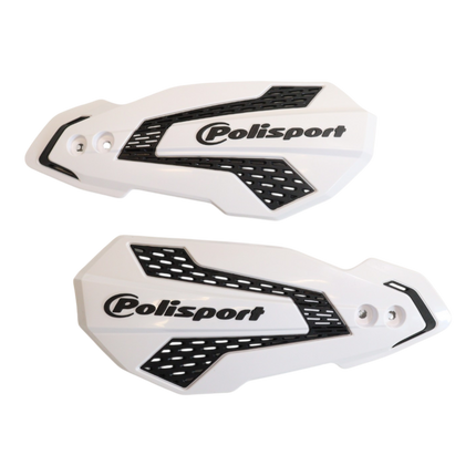 Polisport 8308200063 MX Flow Handguards for Yamaha YZ/YZF/WR 2026+ – White/Black – Pair of Performance Handguards with Durable Finish Perfect Factory Fit Impact Resistant