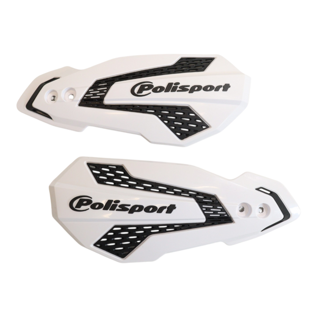 Polisport 8308200063 MX Flow Handguards for Yamaha YZ/YZF/WR 2026+ – White/Black – Pair of Performance Handguards with Durable Finish Perfect Factory Fit Impact Resistant