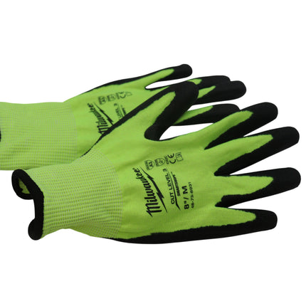Milwaukee 48-73-8931B Medium High Visibility Level 3 Cut Resistant Polyurethane Dipped Work Gloves (12-Pack)