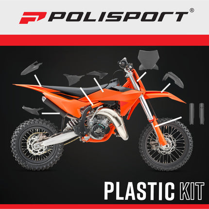 Polisport 91616 Full Plastic Kit – Fits KTM SX/SX‑F/XC 2025→ – Complete Bodywork Set with Fenders, Shrouds, Side Panels, Number Plate, Fork Guards, Airbox Cover – Nardo Grey