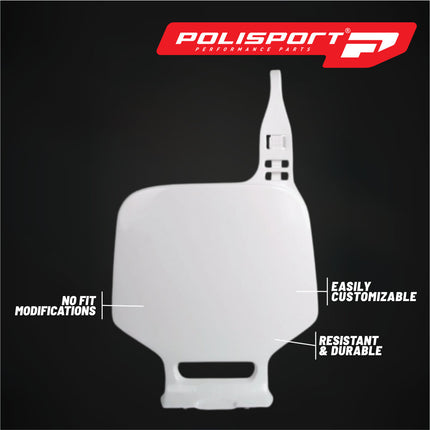 Polisport 8662300002Front Number Plate for Yamaha YZ80 1993?2001 and YZ85 2002?2014 – OEM?Style Durable White Replacement Plate