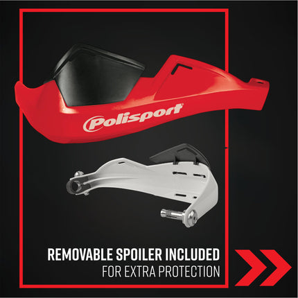 Polisport 8305100028 Evolution Integral Handguards Blue NEW Inside Handlebar Universal Mount Kit Pair Full Wrap Around Plastic MX Enduro Trail Rally ATV Protection with Removable Spoiler