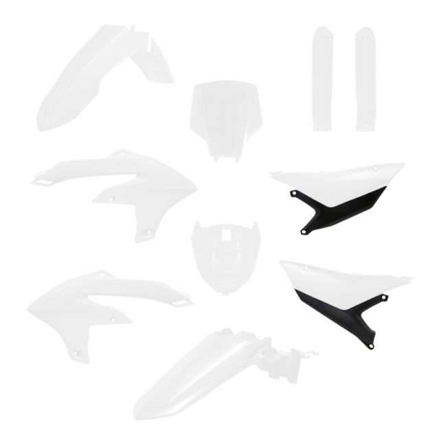 Polisport 91666 Full Plastic Kit for Yamaha YZ450F 2026+ – White/Black – Complete Replica Bodywork with Front & Rear Fenders, Radiator Scoops, Airbox Cover, Fork Guards, Number Plate & Side Panels