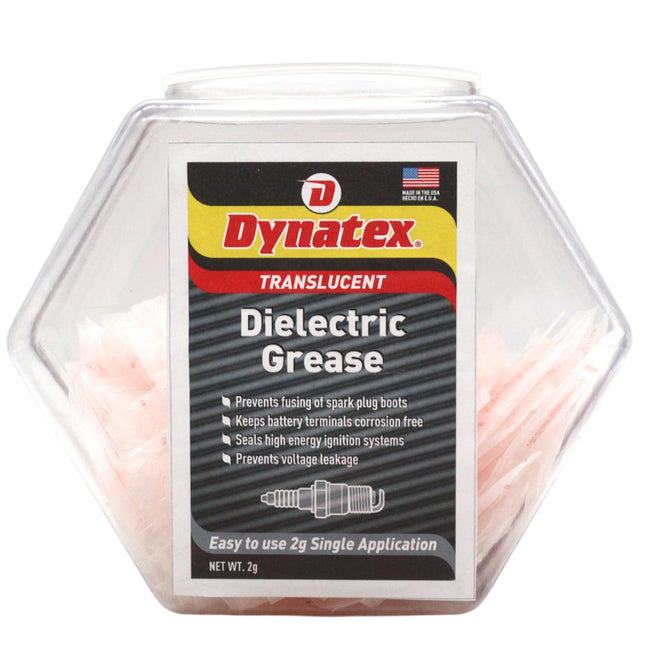 Dynatex Dielectric Grease 200 Pack of 2g Tubes - Silicone-Based, High Temp Vacuum & Water Resistant, Protects Electrical Connections, Non-Hardening