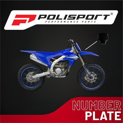 Polisport 8681600003 Number Plate for Yamaha YZ450F 2026+ – Black – OEM-Style Replica Front Number Plate with Durable Gloss Finish Perfect Factory Fit Impact Resistant