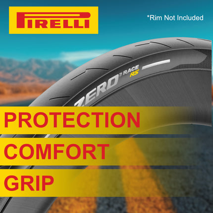 Pirelli P Zero Road TLR 28-622 Black Bicycle Tire 700x28 High Performance Road Tire - Tubeless Ready Fast Rolling Durable Folding Tire for Training and Racing with Keychain