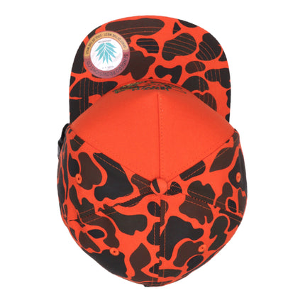 Sendero Provisions Co. Leroy Brown Adjustable Snapback Hat - Orange Camo Printed Pattern, Embroidered Graphic Design, Structured 5-Panel Cotton Twill Cap for Outdoor Adventures-One Size