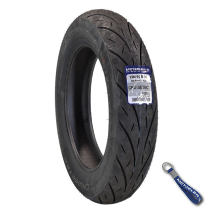 Metzeler Cruisetec V-Twin Motorcycle Front Tire - Performance Perfected for Cruiser, Custom & Heavy Tourers w/Enhanced Handling & Comfort - with Keychain (130/90B16 73H 1)