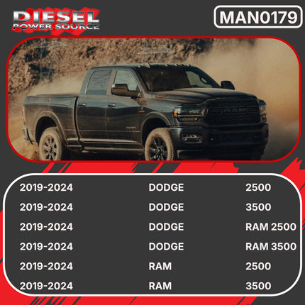 Diesel Power Source 5G Exhaust Manifold 2019-2024 Dodge Ram 6.7L Cummins Turbo Direct Bolt-On High Flow Cast Iron Lower EGTs Faster Spool (OEM 5450589, 708776AT)