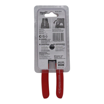 Milwaukee 48-22-3043 10-24 AWG Compact Dipped Grip Wire Stripper & Cutter, Precision Stripping Tool