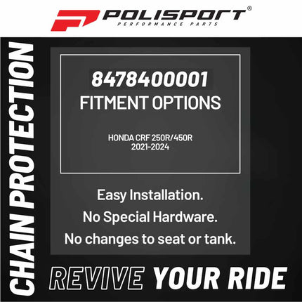 Polisport Motocross (MX) Motorcycle Frame Protector for Honda CRF 250R/450R (2021-2024) Dirt Bikes- OEM Quality for Superior Fit & Durable Protection, Easy Installation - Red