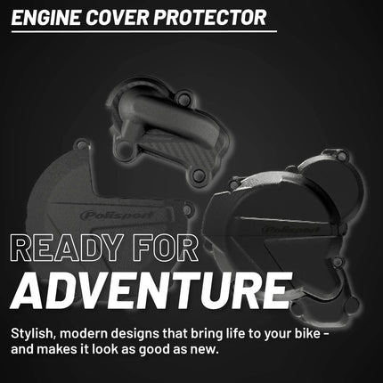 Polisport Engine Covers Protection Kit KTM EXC/XC-W 250/300 (2017-22). OEM Quality with Superior Fit, Flexibility, and Durability