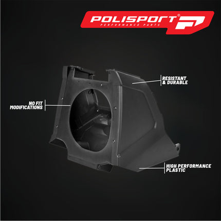 Polisport Airbox - Black Replacement for Yamaha YZ125, YZ250, YZ125X & YZ250X (2000-2021) - OEM Fitment, Durable Injection-Molded Plastic - Lightweight & Impact-Resistant
