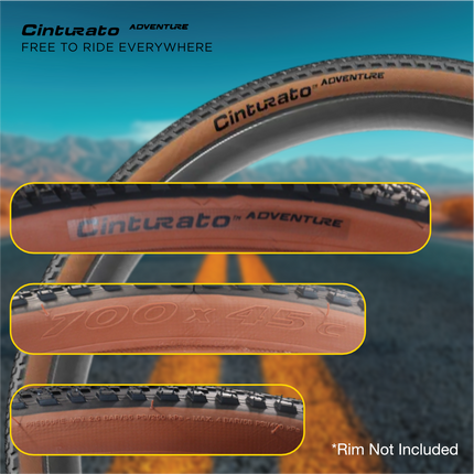 Pirelli Cinturato Adventure Classic Bike Tires 45 622 Tan Wall (Pair of 2) with Cinturato SmarTUBE 33/45 622 TPU Inner Tubes, 60mm Presta Valve Gravel Wheel Maintenance Kit, Comes with Bonus Keychain