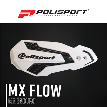 Polisport 8308200063 MX Flow Handguards for Yamaha YZ/YZF/WR 2026+ – White/Black – Pair of Performance Handguards with Durable Finish Perfect Factory Fit Impact Resistant