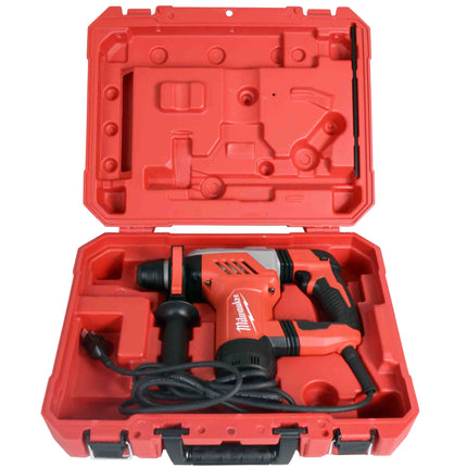 Milwaukee 1-1/8" SDS-Plus Rotary Hammer Kit – 8.0 AMP Corded Hammer Drill with Anti-Vibration Technology, Variable Speed, Hammer/Drill/Chisel Modes, Side Handle, Depth Rod, Carrying Case