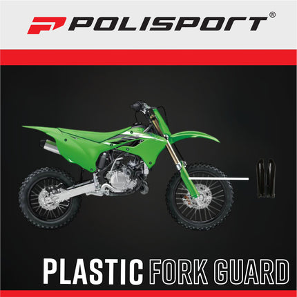 Polisport 8351800002 Fork Guards for Kawasaki KX250F KX450F 2009 and Newer – OEM‑Style Durable Black Lower Fork Protectors
