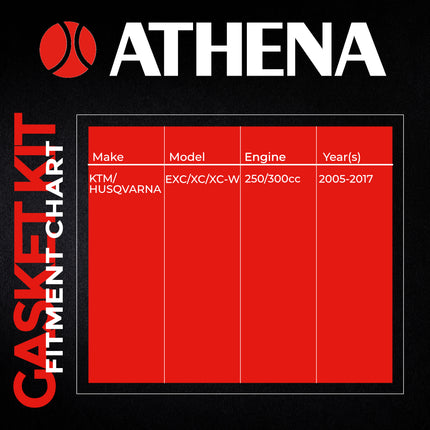 Athena P400270850045 Full Gasket Kit for Husqvarna & KTM 250/300 (2005‑2017) – Complete Engine Gasket Set for 2‑Stroke Rebuilds (Oil Seals Not Included)