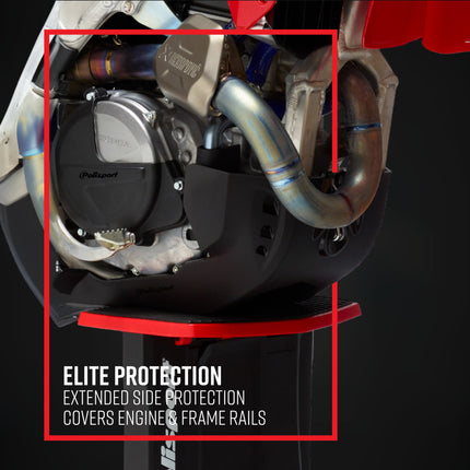 Polisport 8476400001 Fortress Skid Plate with Link Guard Fits Honda CRF450R 2021 On & CRF250R 2022 – Black Heavy Duty Protection for Frame, Engine & Linkage