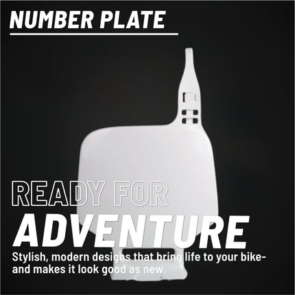 Polisport 8662300002Front Number Plate for Yamaha YZ80 1993?2001 and YZ85 2002?2014 – OEM?Style Durable White Replacement Plate