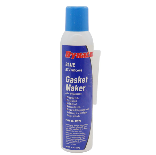 Dynatex Blue RTV Silicone Gasket Maker 8 oz Automatic Can - Oxygen Sensor Safe, OEM Specs, Gear Oil Resistant, Oil/Water Resistant, Made in the USA (Single)
