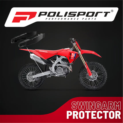 Polisport Motocross Motorcycles (MX) Swingarm Protector for Honda CRF250R (2020-2022), CRF250RX (2020-2022), CRF450R (2019-2022), CRF450RX (2019-2022) Dirt Bikes - Black