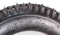 MASSFX 4.80/4.00-8 4 Ply Pre-Mounted 4x4 Bolt Tubeless Trailer Tire (Single)