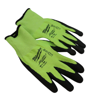 Milwaukee 48-73-8931B Medium High Visibility Level 3 Cut Resistant Polyurethane Dipped Work Gloves (12-Pack)