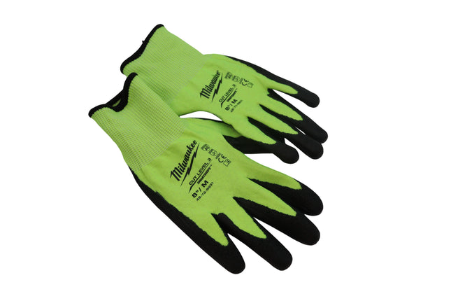 Milwaukee 48-73-8931B Medium High Visibility Level 3 Cut Resistant Polyurethane Dipped Work Gloves (12-Pack)