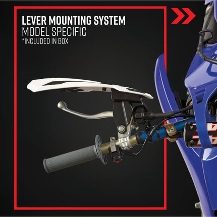 Polisport 8308500068 MX Bullit Handguards Blue Pair for Yamaha YZ/YZF/WR 2026+ Dual Mount Lever & Universal Bar 22-28mm Vented Lightweight Plastic Protection Hands Master Cylinder
