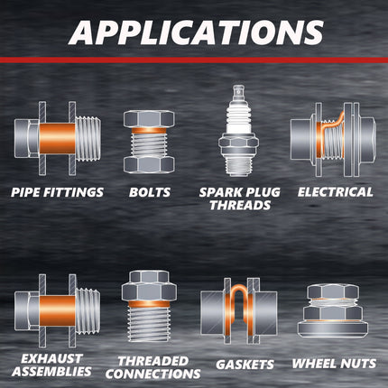 Dynatex Copper Anti-Seize 10.67 oz Aerosol Can - Heavy-Duty, Protects Against Extreme Heat Pressure Steam Water, Prevents Galling Seizing Corrosion (12-Pack)