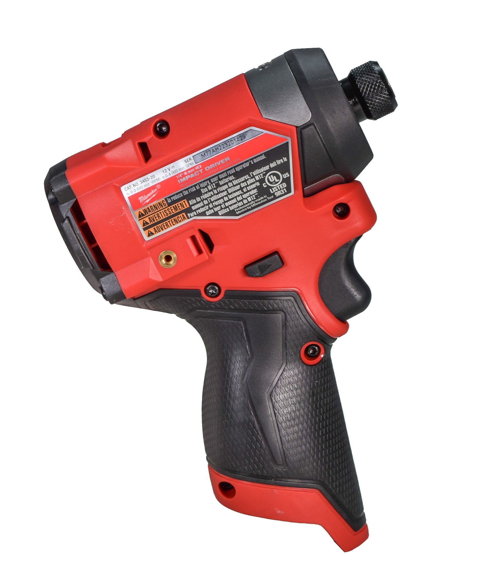 Milwaukee 3453-20 12V Fuel 1/4" Cordless Hex Impact Driver