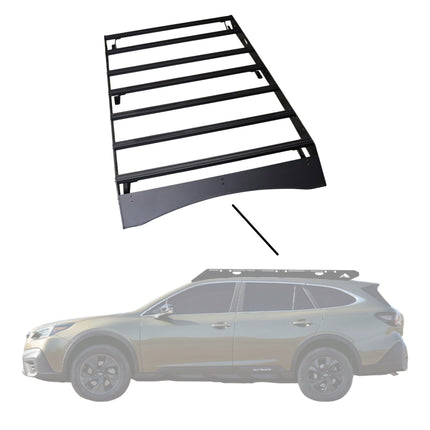 Sherpa 154744 The Olympus Half Height Roof Rack for 2015-2019 Subaru Outback - Full-Length Aluminum, 1/4" Side Panels, Drill-Free No Modification, Black Textured Powder Coat Finish