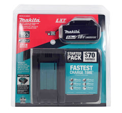 Makita BL1850BDC1 18V LXT Li-Ion 5.0Ah Compact Battery w/ Charger Starter Kit