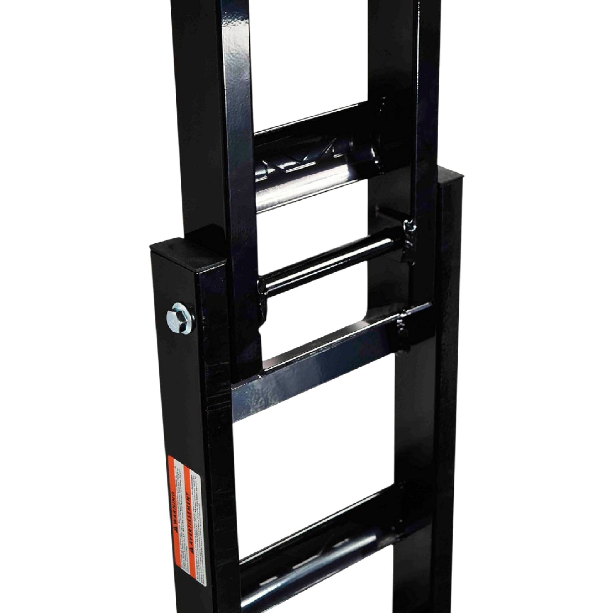 Matrix Concepts A7 Aluminum Ramp - Black | 7.5 ft Folding Loading Ramp | 750 lb Capacity for Motorcycle, ATV, UTV | Heavy-Duty 6061 Aircraft Aluminum | Rubber-Tipped & Safety Straps