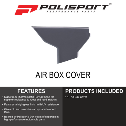 Polisport 8611800003 AirBox Cover for Husqvarna TC/FC 2025+ & TE/FE 2026+ – Nardo Grey – OEM-Style Replica Plastic with Durable Gloss Finish Perfect Factory Fit Impact Resistant