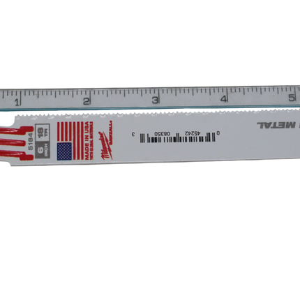 Milwaukee Tool 48-01-7184 Bi-Metal with Cobalt 18 TPI Reciprocating Saw Blade 6 Inch