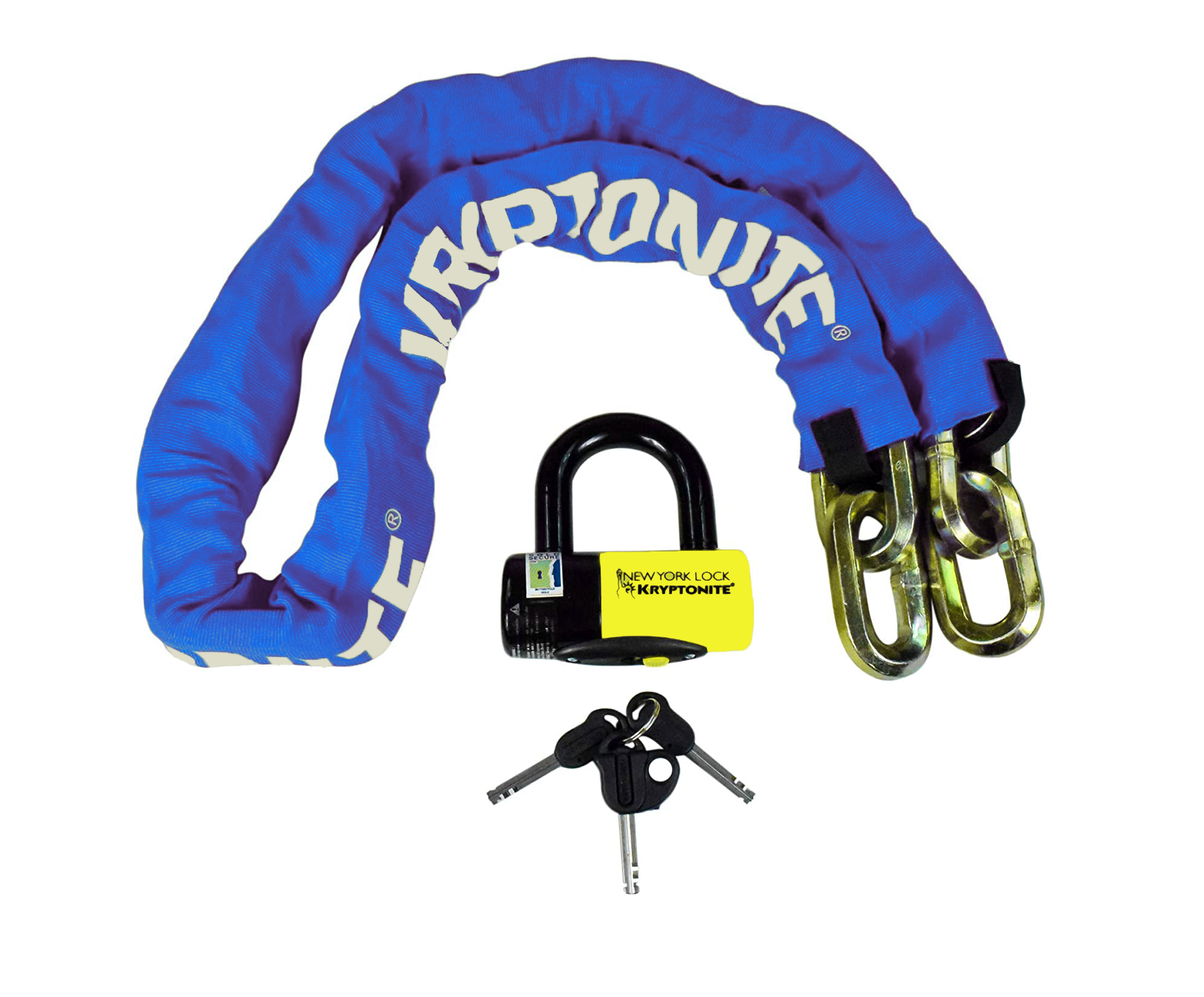 New-York-FAHGETTABOUDIT-Chain-1415-14mm-x-150cm-with-NY-Disc-15mm-Shackle-Blue-image-1