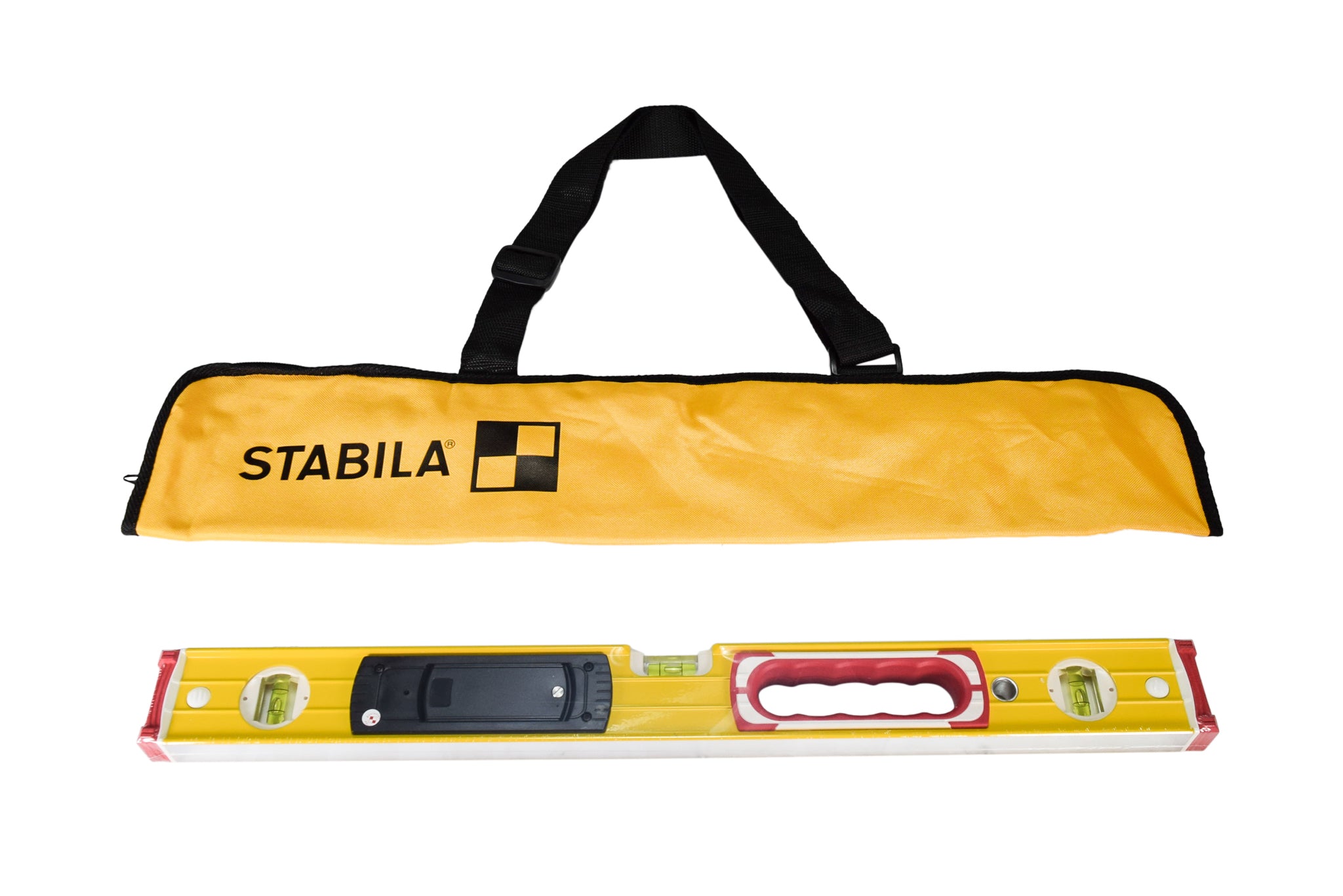 Stabila-36524-Type-196-2-24-inch-Yellow-Red-Digital-Tech-Aluminum-Level-w-Case-image-1
