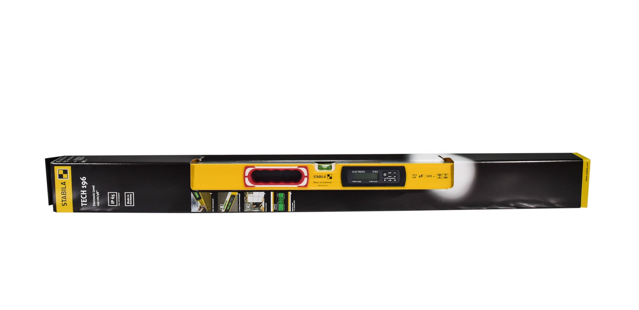 Stabila-36548-Type-196-2-48-inch-Yellow-Red-Digital-Tech-Aluminum-Level-with-Case-image-1