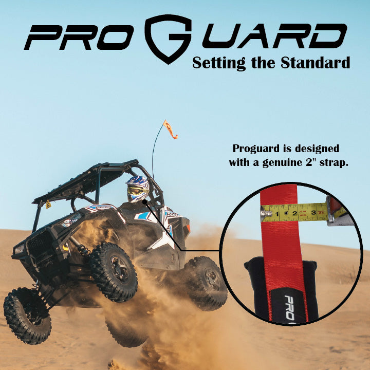 PROGUARD-Red-4-Point-Universal-UTV-Off-Road-Harness-2-Straps-w-Bypass-Clip-image-1