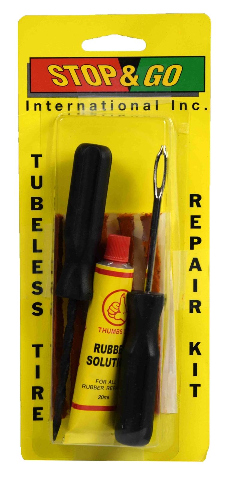 Stop-Go-76002-Tubeless-Tire-Repair-Kit-w-Rubber-Cement-image-1