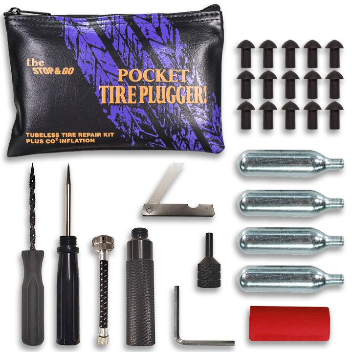 Stop-Go-1001-Tubeless-Tire-Pocket-Plugger-Repair-Kit-with-CO2-15-Plugs-image-1